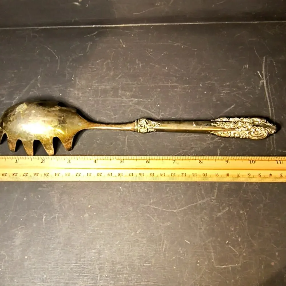 1859.  Vintage Silver Plated Pasta Server Spoon Kings Pattern  Sheffield